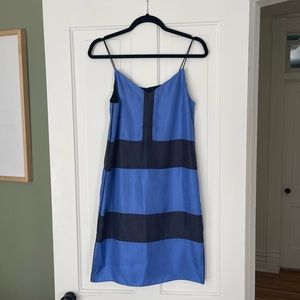 Rag & Bone blue/black silk mini dress size 0